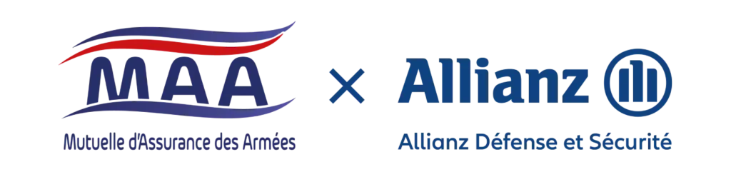 Logo du partenariat entre la Mutuelle d'Assurance des Armées et Allianz Défense et Sécurité light mode